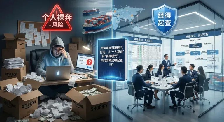 跨境电商财税避坑指南:从“个人裸奔”到“赛维模式”,你的架构经得起查吗?