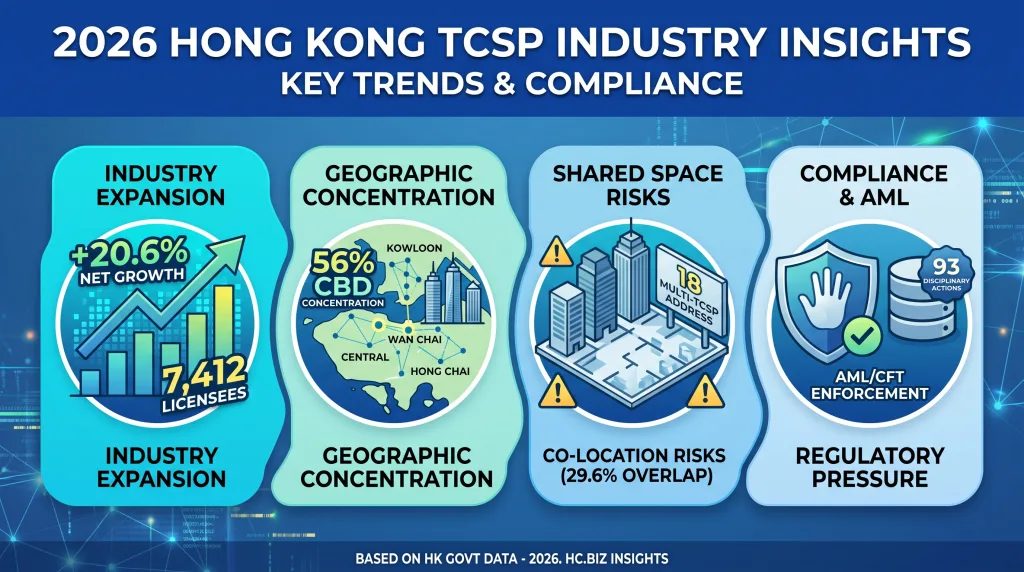 2026年香港TCSP信托或公司服务行业白皮书:持牌人总量、CBD地理分布与反洗钱AML合规风险特色图 - 恒诚(hc.biz)
